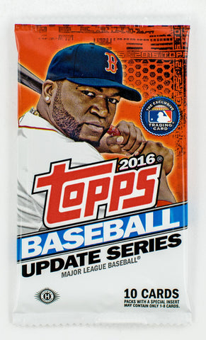 1 Pack - 2016 Topps Baseball-Update Series-Unopened Sealed-10 Cards Per Pack-Hobby