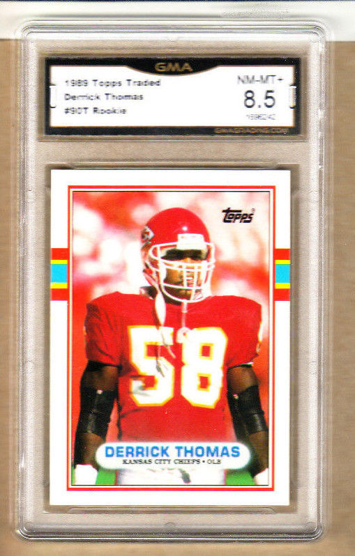 Derrick Thomas Rookie Card 1989 Topps Traded #90T Kansas City Chiefs -  Ships in Mint Brand New Holder