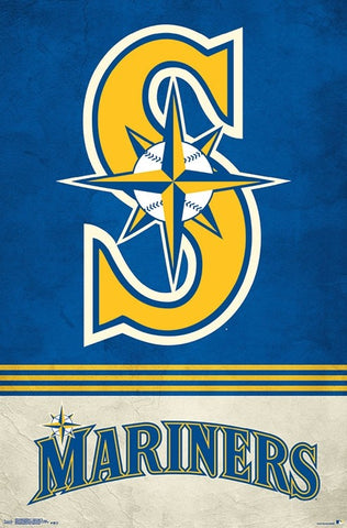 Seattle Mariners - Retro Logo Wall Poster