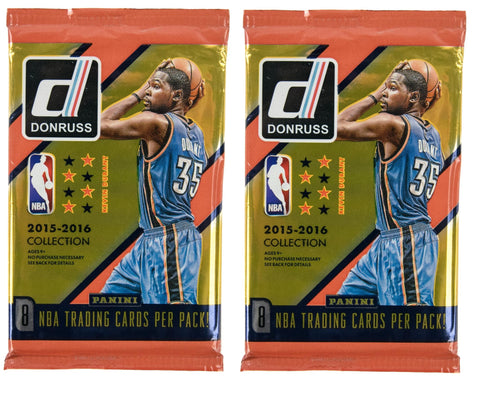 2015-16 Panini Donruss Basketball Pack-New Sealed-8 Cards Per Pack-2 Packs