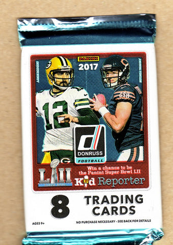 2017 Donruss Panini Football - Unopened Sealed Pack - 8 Cards Per Pack