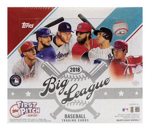 1 Box - 2018 Topps Big League Baseball-Unopened Sealed-24 Packs Per Box-Hobby