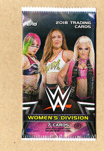 1 Pack - 2018 Topps WWE Women's Division-Unopened_Sealed-7 Cards Per Pack-Hobby