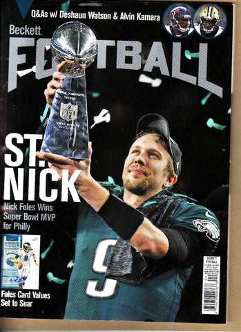 Beckett Football Price Guide-April 2018 Nick Foles Cover-327-Paperback-31-4