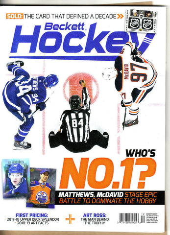 Beckett Hockey Price Guide-December 2018-McDavid Cover-#316-Paperback-V 30-12