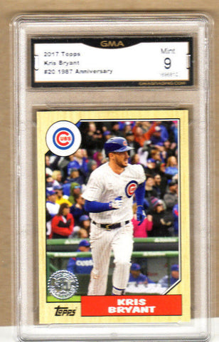 Kris Bryant - 2017 Topps 1987 30th Anniversary Card - Graded-#20-Cubs-9/10 Mint